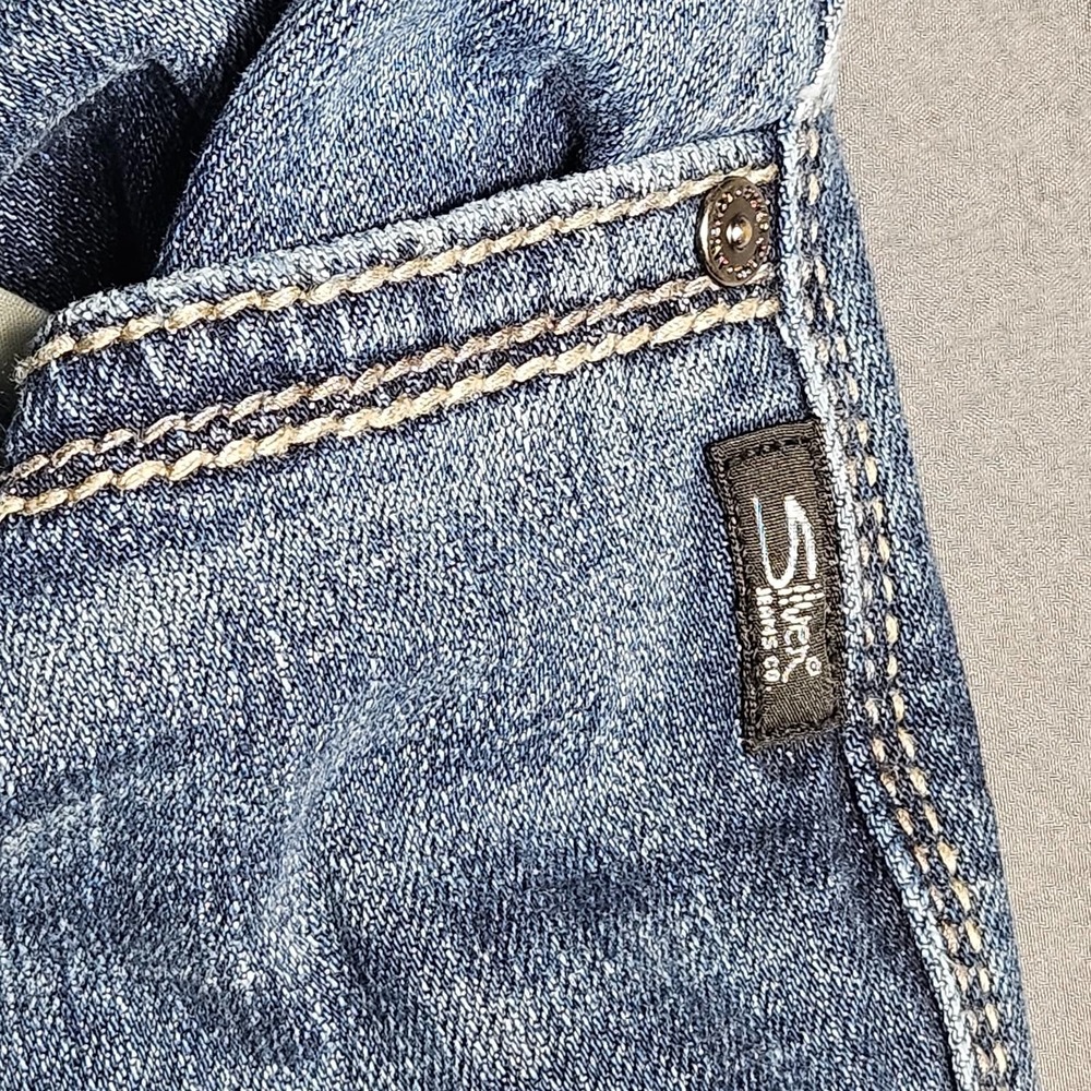 Silver Jeans Co Hunter Mens Jeans 33x32 Light Wash Straight Leg Denim - Picture 8 of 13